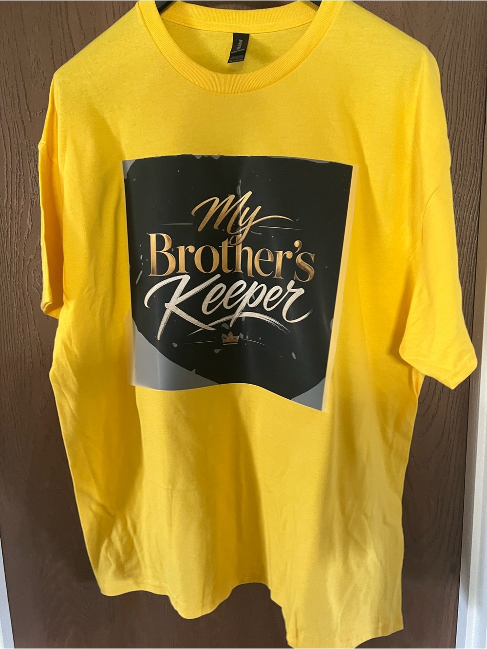 Yellow 'My Brother's Keeper' Graphic T-Shirt